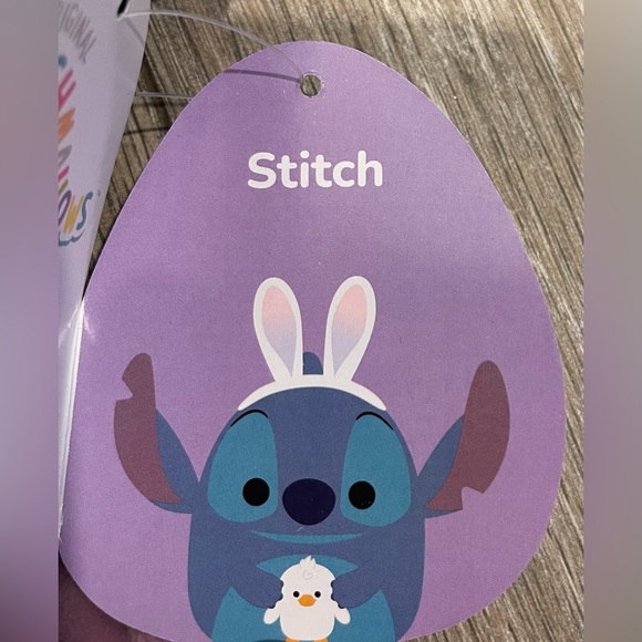 NWT 2024 Easter/ Spring 8” Stitch with White Peep Chicken Disney Squishmallow - Picture 6 of 10